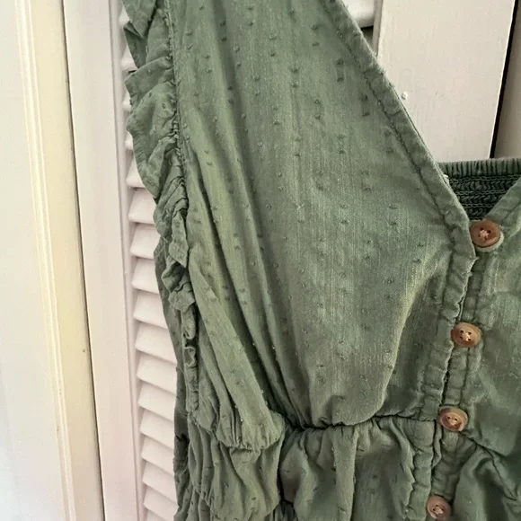 Old Navy Green Button-Front Blouse - Picture 4 of 4